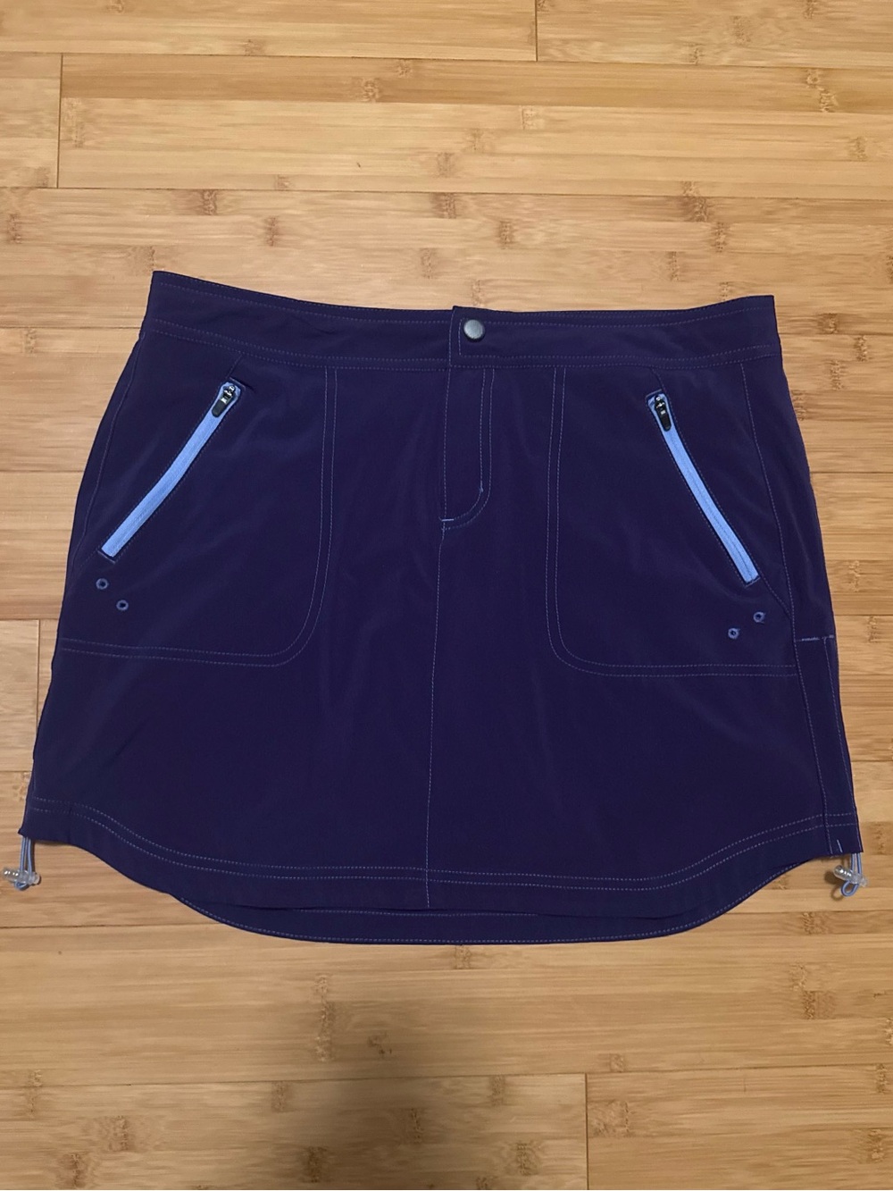 Title Nine Purple Skort with Light Blue Zippers